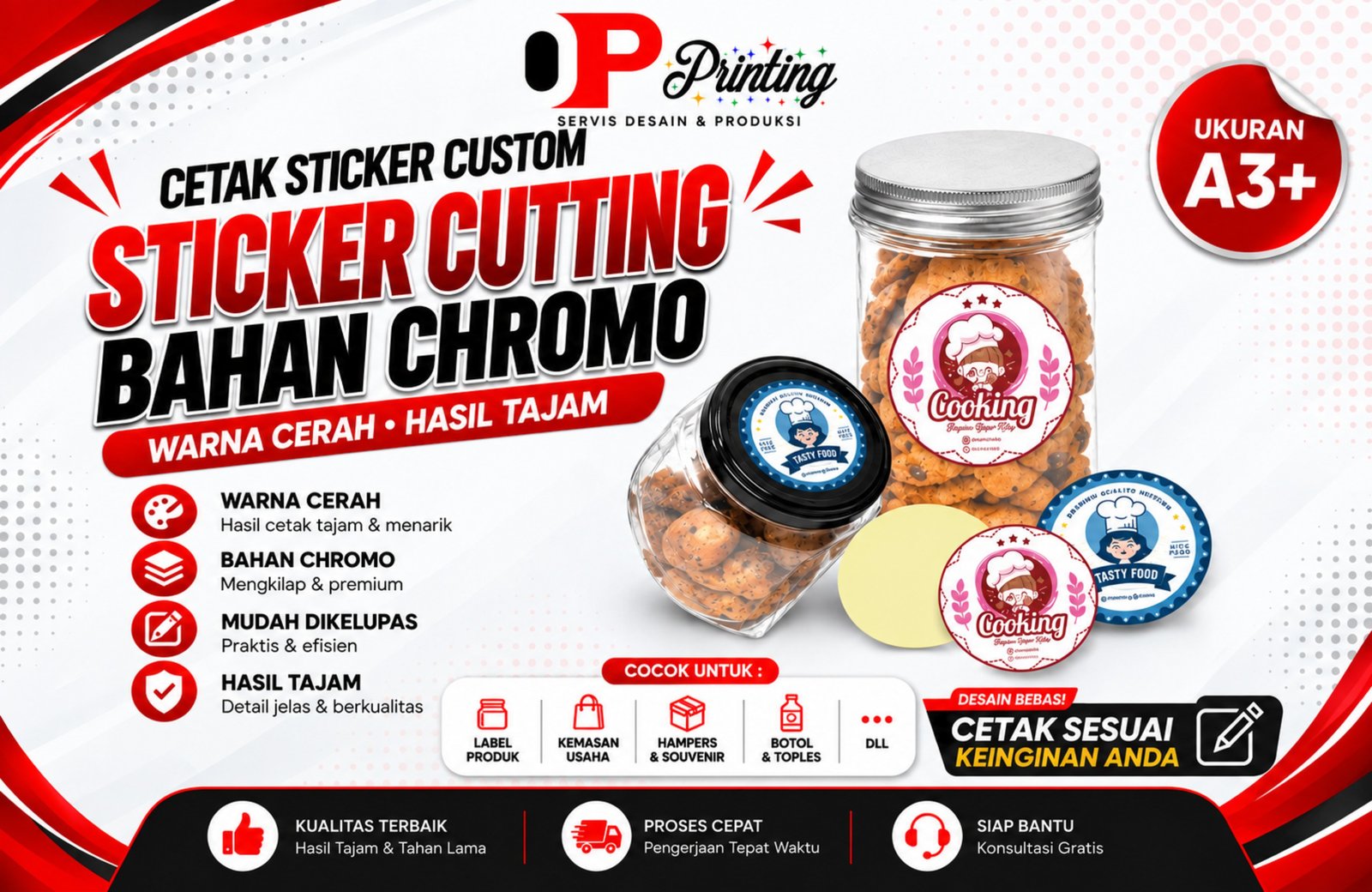 Stiker Chromo + Cutting