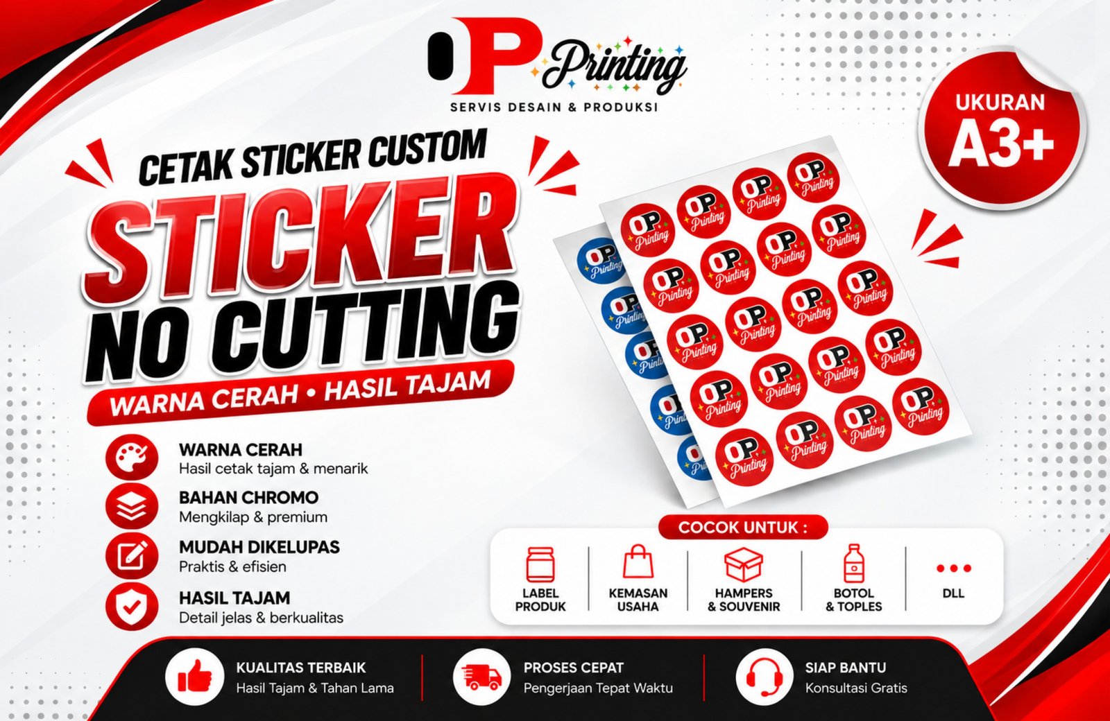 Stiker Chromo No Cutting