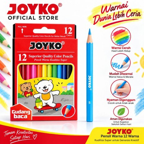 PENSIL 12W/PEWARNA PENDEK