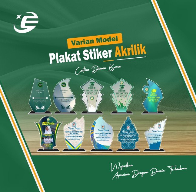 Plakat Akrilik Stiker 3mm PA2(1-10)