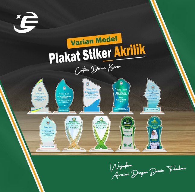 Plakat Akrilik Stiker 3mm PA3(1-10)