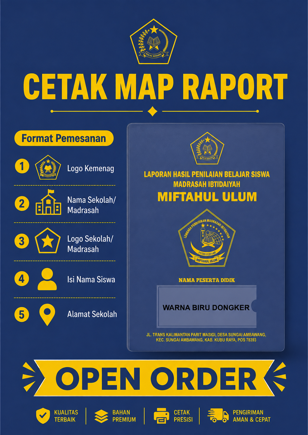 MAP RAPORT/IJAZAH CUSTOM